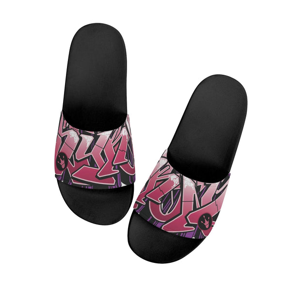 9TZ Slipkonz | Slides feat Black Cherry | Hip - Hop Streetwear Slides - Stykonz Graffiti Streetwear